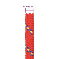 Corda Nautica Rossa 20 mm 50 m in Polipropilene cod mxl 45520