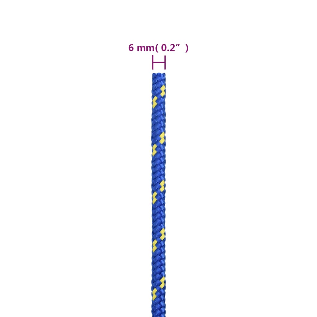 Corda per barca Blu 6 mm 25 m in Polipropilene 152443