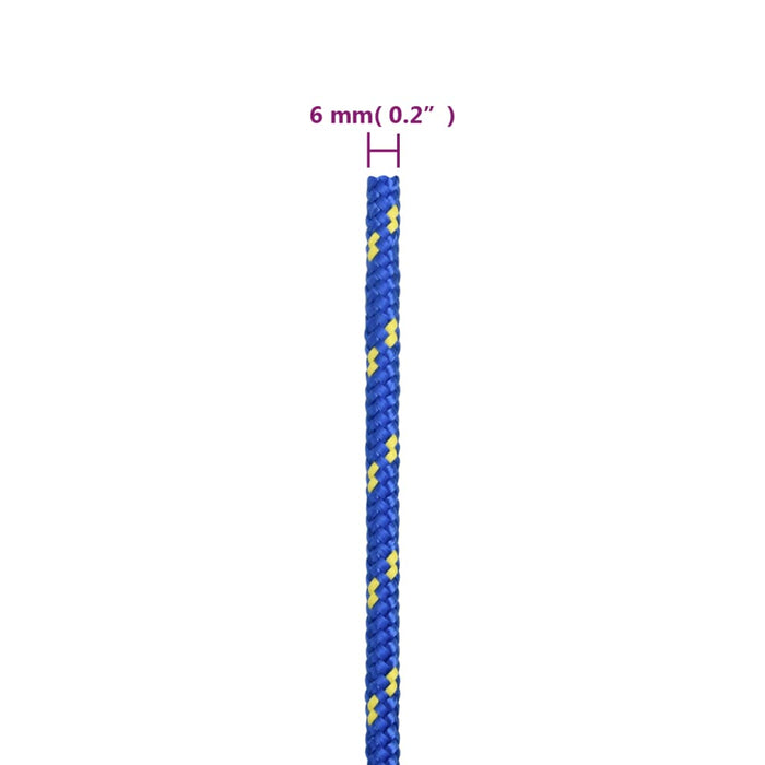 Corda per barca Blu 6 mm 25 m in Polipropilene 152443