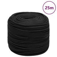 Corda Nautica Completamente Nera 6 mm 25 m in Polipropilene cod mxl 47275