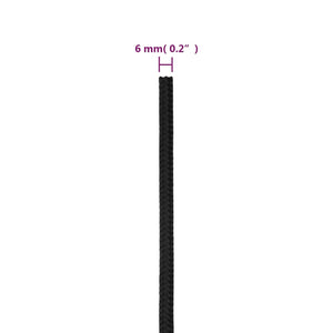 Corda Nautica Completamente Nera 6 mm 25 m in Polipropilene cod mxl 47275