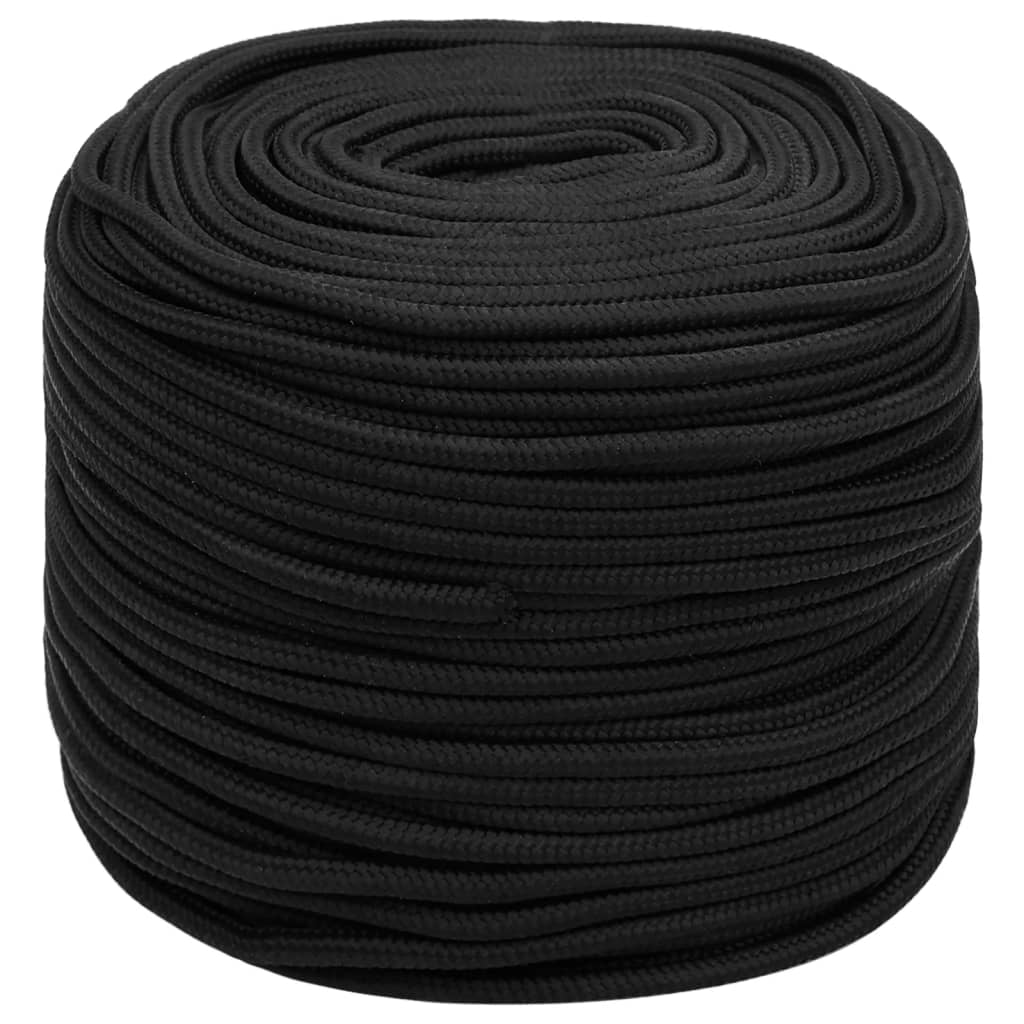 Corda Nautica Completamente Nera 6 mm 50 m in Polipropilene cod mxl 53770