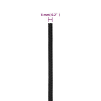 Corda Nautica Completamente Nera 6 mm 50 m in Polipropilene cod mxl 53770