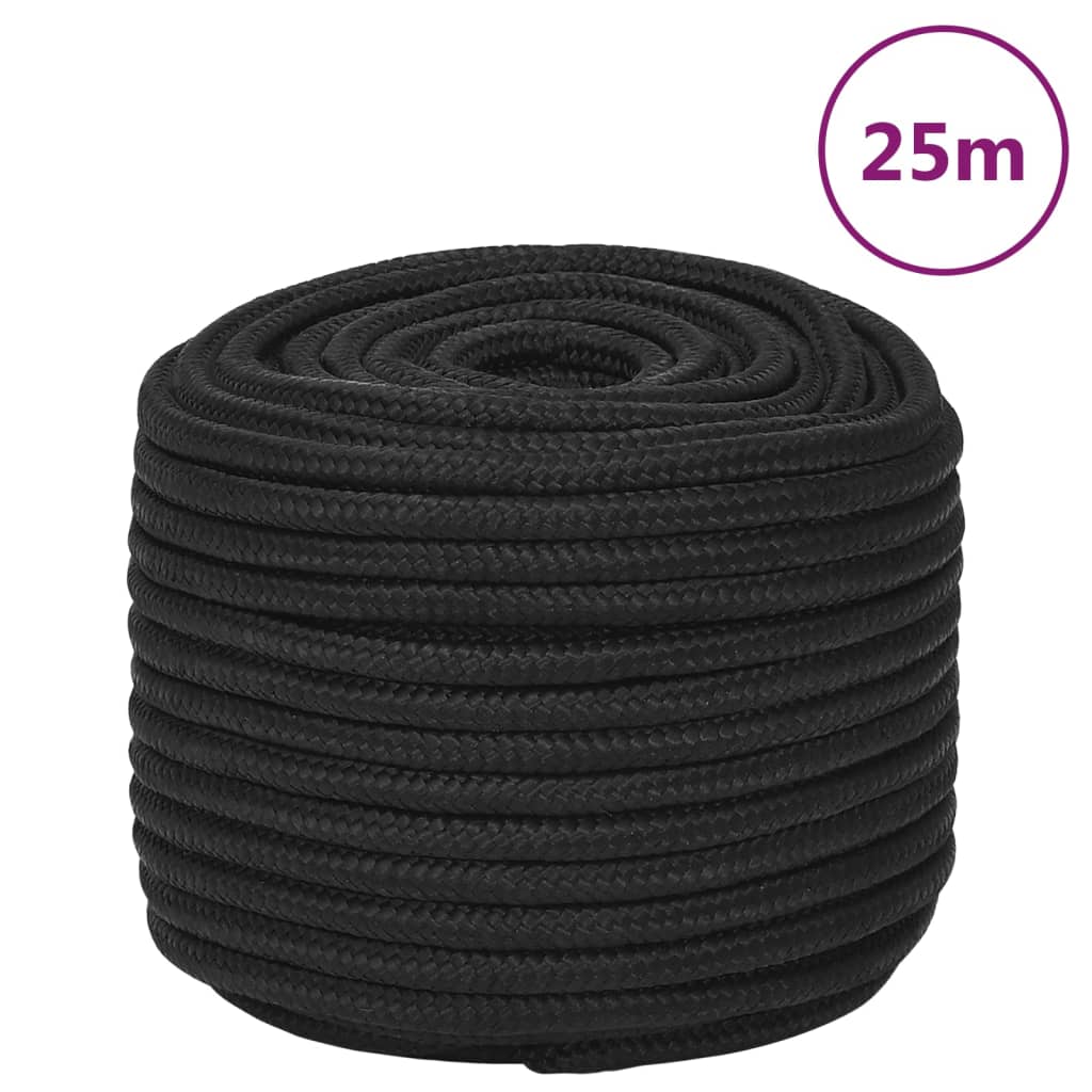 Corda Nautica Completamente Nera 20 mm 25 m in Polipropilene cod mxl 46462