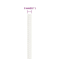 Corda Nautica Completamente Bianca 2 mm 25 m in Polipropilene