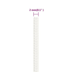 Corda Nautica Completamente Bianca 2 mm 25 m in Polipropilene