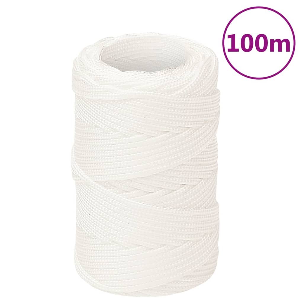 Corda Nautica Completamente Bianca 2 mm 100 m in Polipropilene