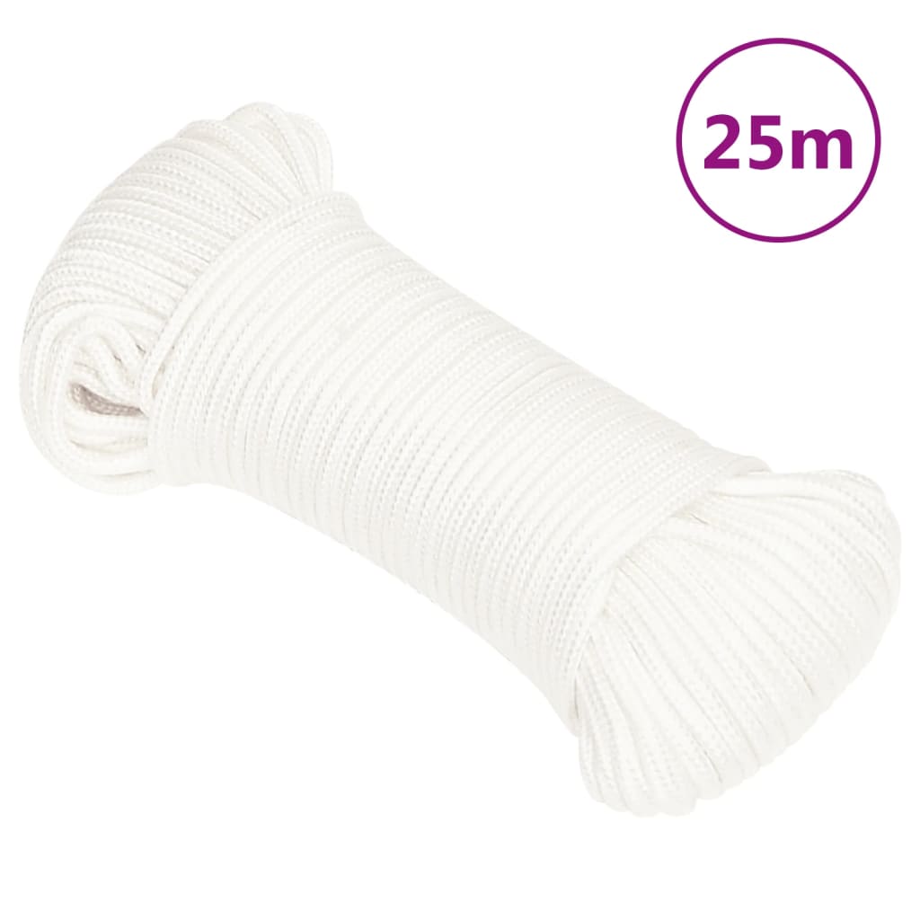 Corda Nautica Completamente Bianca 4 mm 25 m in Polipropilene