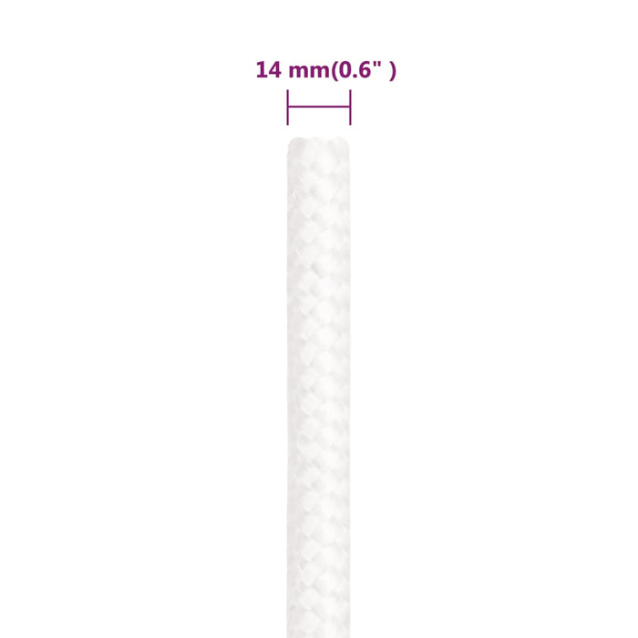 Corda Nautica Completamente Bianca 14 mm 25 m in Polipropilene 152568