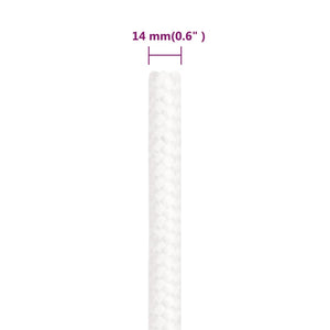 Corda Nautica Completamente Bianca 14 mm 25 m in Polipropilene