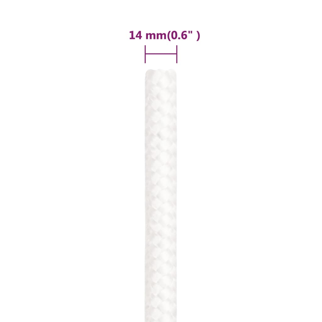 Corda Nautica Completamente Bianca 14 mm 50 m in Polipropilene 152569