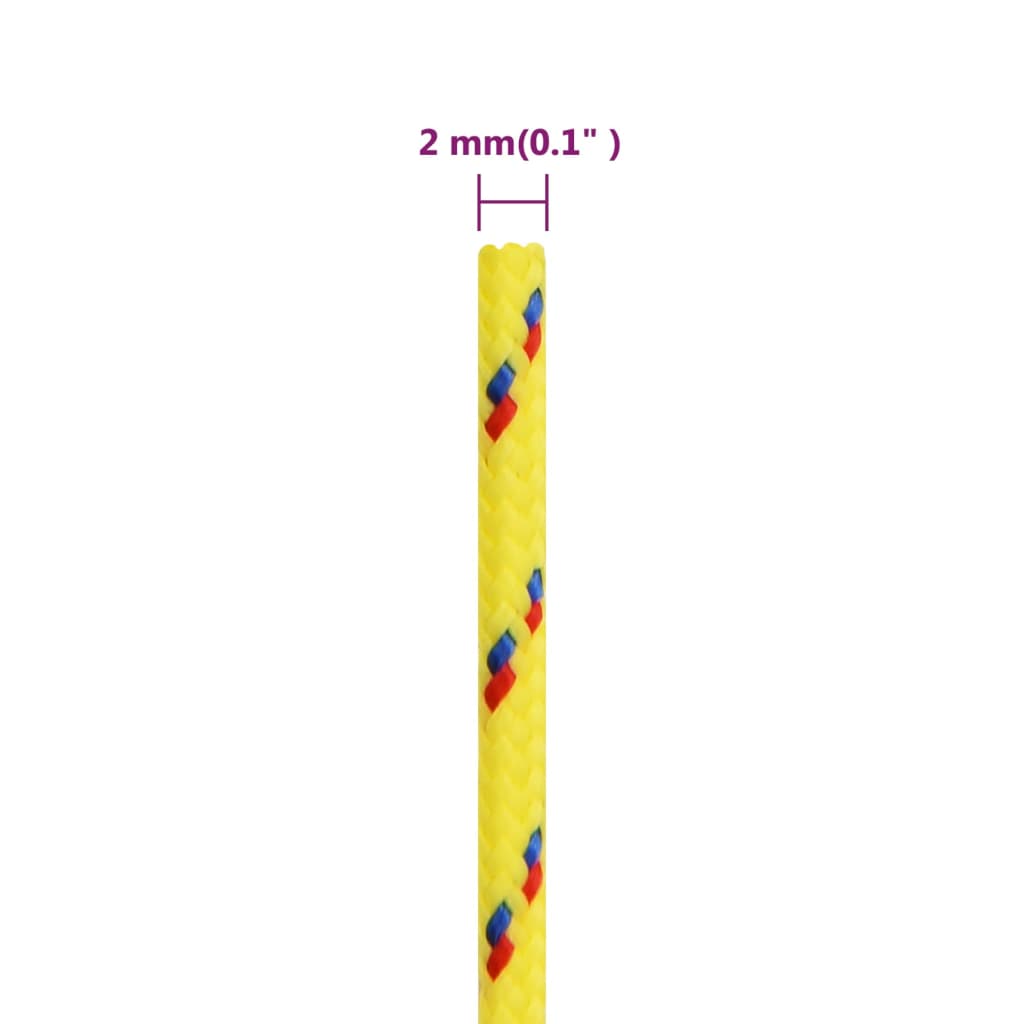 Corda da Lavoro Gialla 2 mm 250 m in Polipropilene