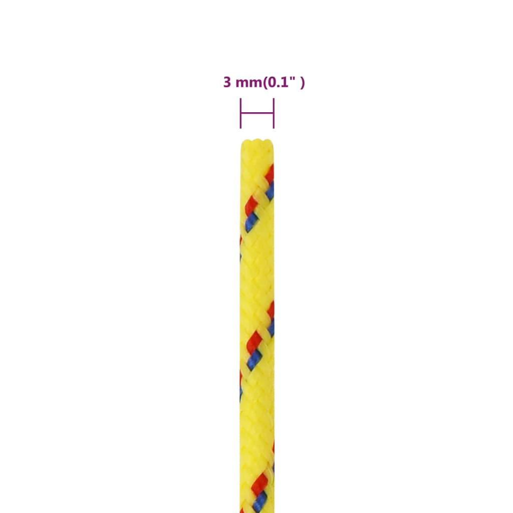 Corda Nautica Gialla 3 mm 25 m in Polipropilene