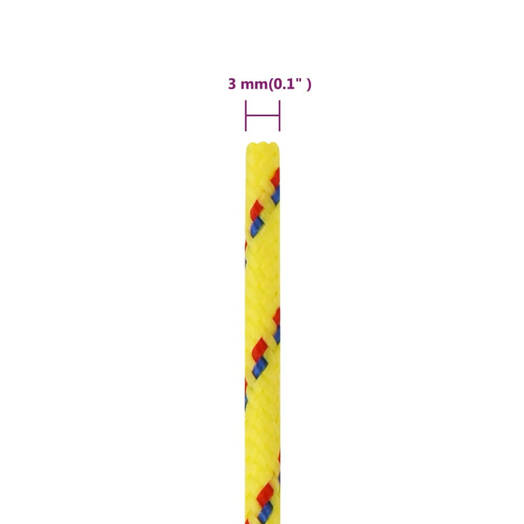 Corda Nautica Gialla 3 mm 100 m in Polipropilene cod mxl 42882