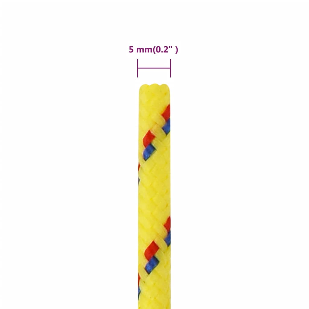 Corda Nautica Gialla 5 mm 25 m in Polipropilene cod 11983