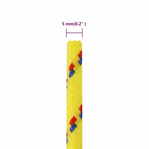 Corda Nautica Gialla 5 mm 25 m in Polipropilene cod 11983