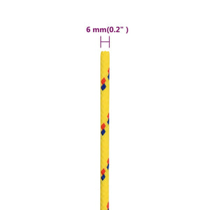 Corda Nautica Gialla 6 mm 50 m in Polipropilene 152603