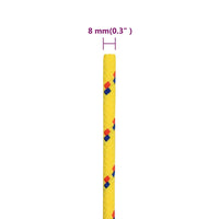 Corda Nautica Gialla 8 mm 25 m in Polipropilene