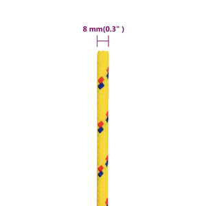 Corda Nautica Gialla 8 mm 25 m in Polipropilene