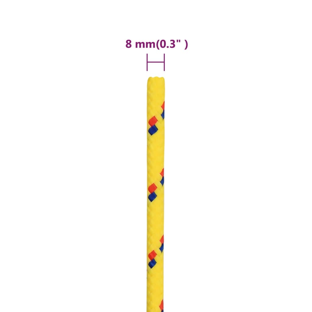 Corda Nautica Gialla 8 mm 50 m in Polipropilene 152608