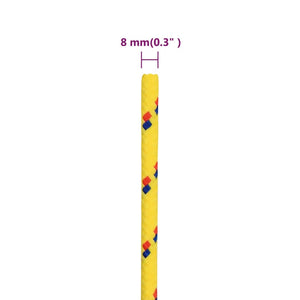 Corda Nautica Gialla 8 mm 50 m in Polipropilene 152608