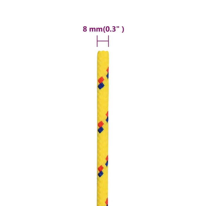 Corda Nautica Gialla 8 mm 50 m in Polipropilene 152608