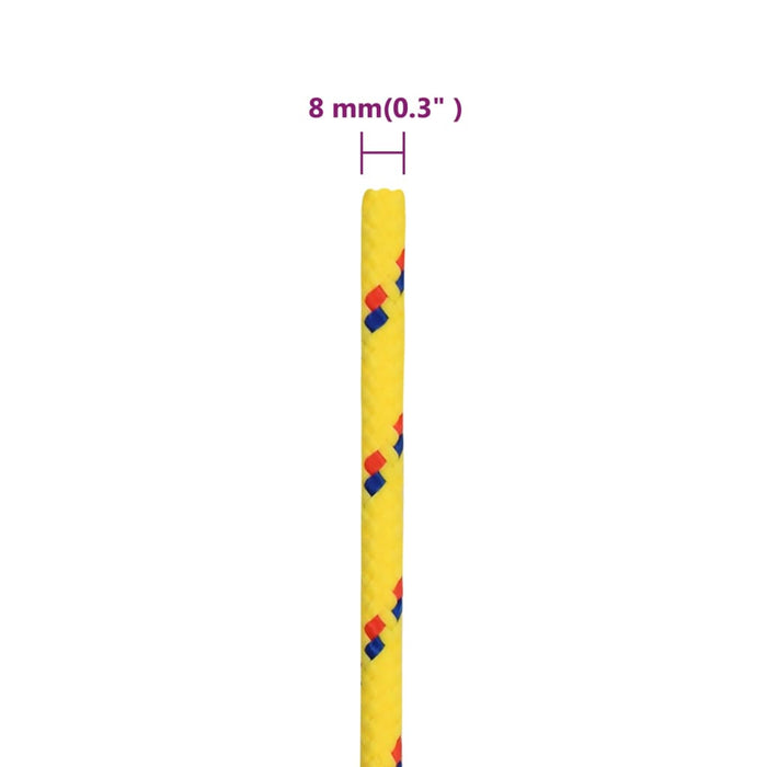 Corda Nautica Gialla 8 mm 250 m in Polipropilene