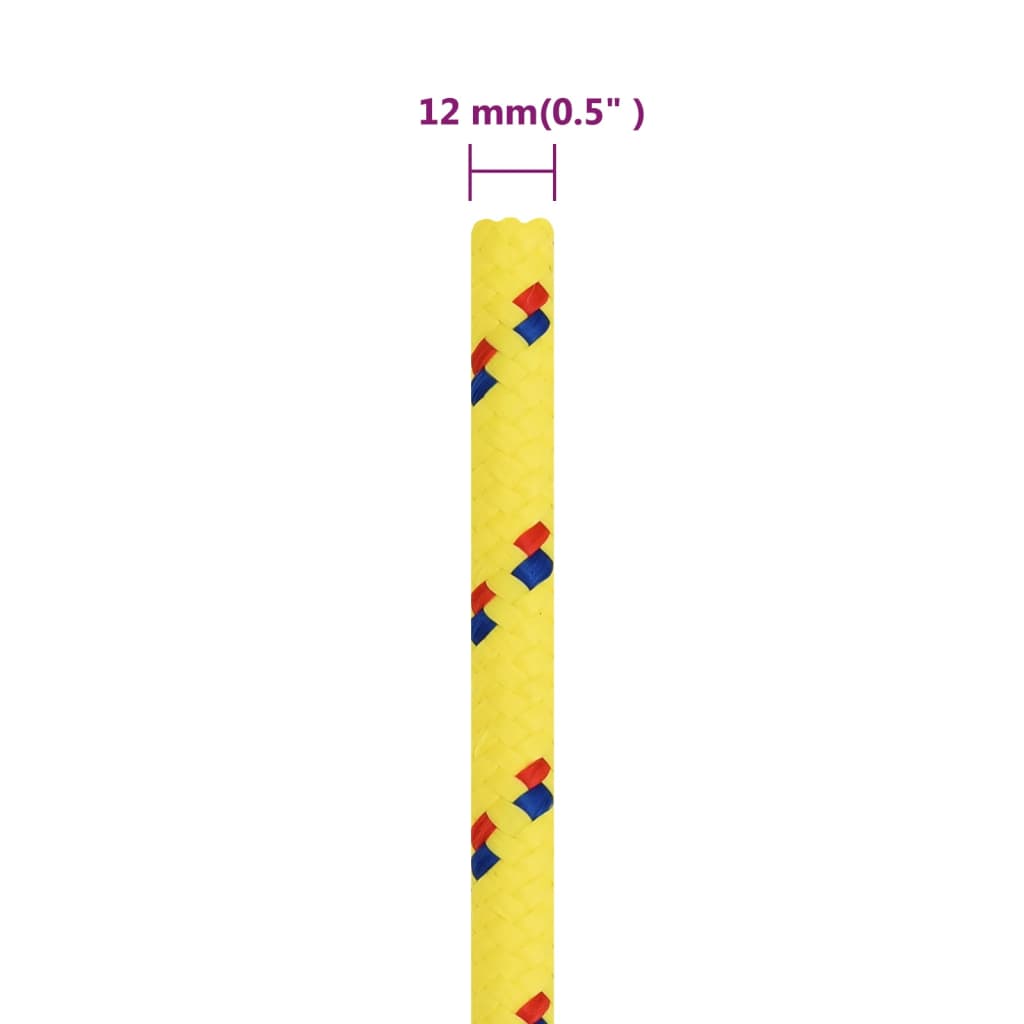 Corda Nautica Gialla 12 mm 25 m in Polipropilene