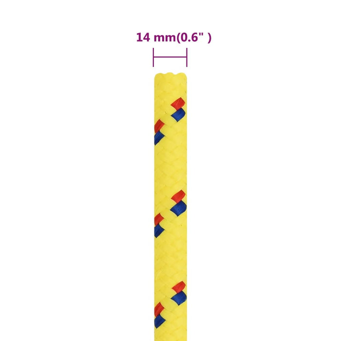 Corda Nautica Gialla 14 mm 25 m in Polipropilene