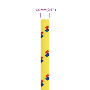 Corda Nautica Gialla 14 mm 50 m in Polipropilene