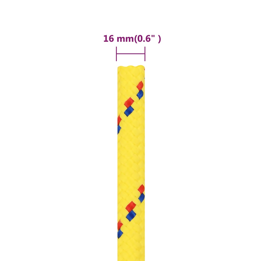 Corda Nautica Gialla 16 mm 25 m in Polipropilene 152625