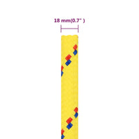 Corda Nautica Gialla 18 mm 100 m in Polipropilene 152631