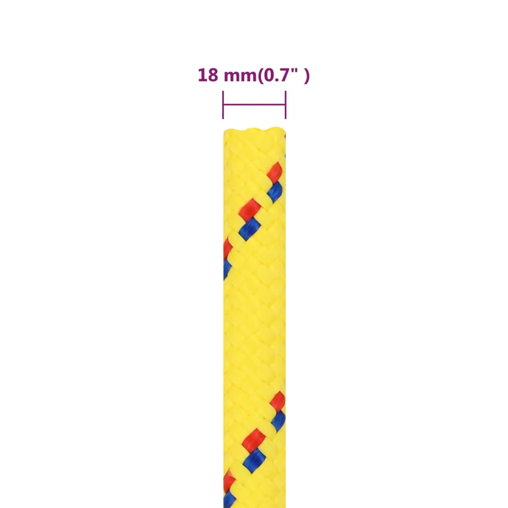 Corda Nautica Gialla 18 mm 100 m in Polipropilene cod mxl 47261