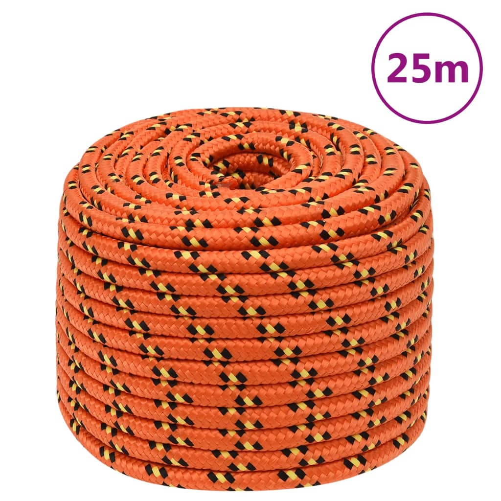 Corda Nautica Arancione 12 mm 25 m in Polipropilene cod mxl 42878