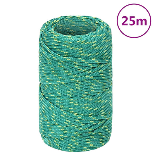 Corda Nautica Verde 2 mm 25 m in Polipropilene