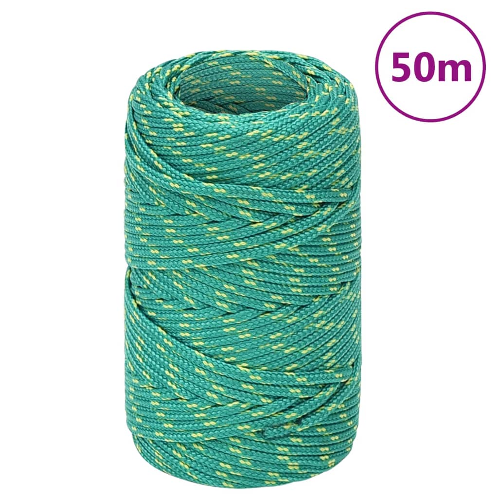 Corda Nautica Verde 2 mm 50 m in Polipropilene