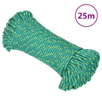 Corda Nautica Verde 3 mm 25 m in Polipropilene cod 12442