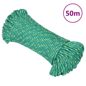 Corda Nautica Verde 4 mm 50 m in Polipropilene cod mxl 42408