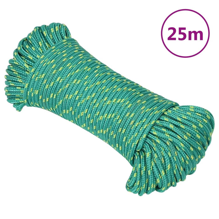 Corda Nautica Verde 5 mm 25 m in Polipropilene cod mxl 47166