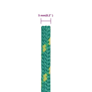 Corda Nautica Verde 5 mm 50 m in Polipropilene