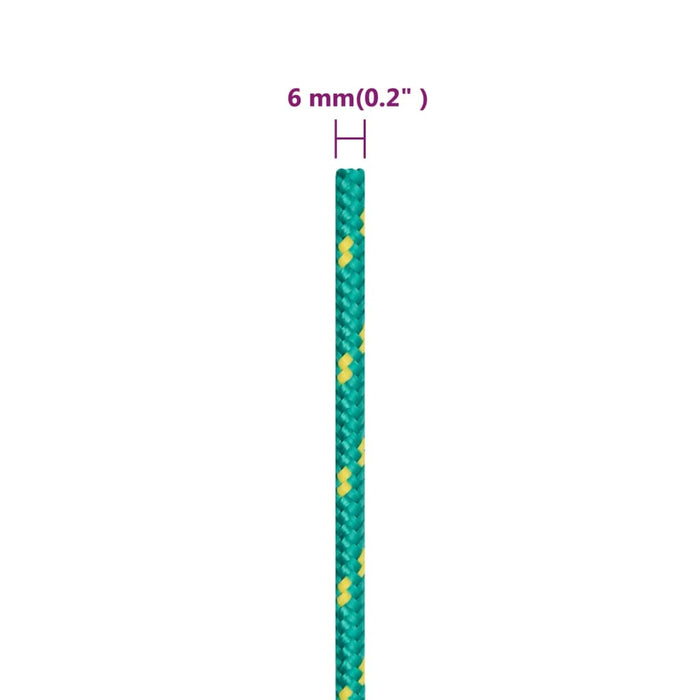 Corda Nautica Verde 6 mm 50 m in Polipropilene 152709