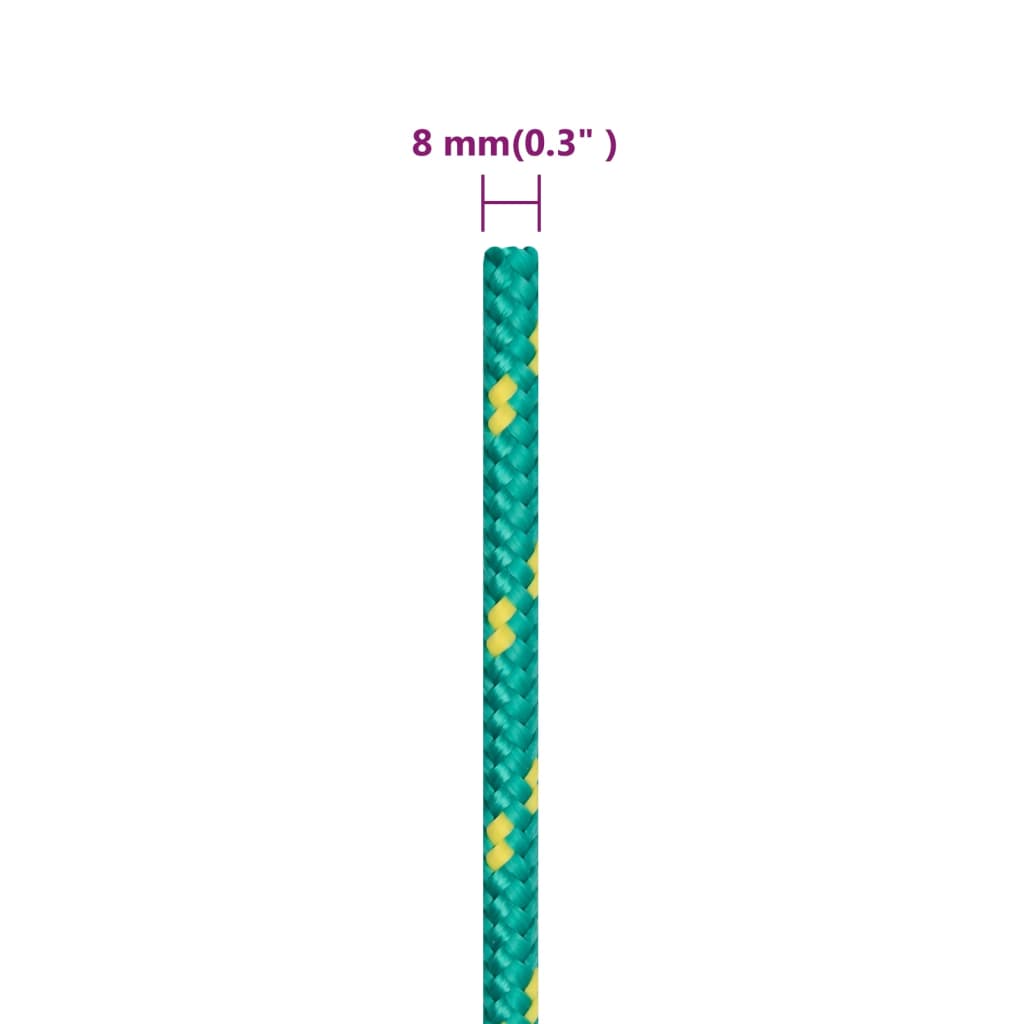 Corda per barca Verde 8 mm 25 m in Polipropilene 152713