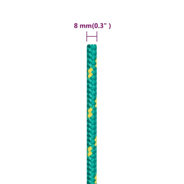 Corda per barca Verde 8 mm 25 m in Polipropilene 152713