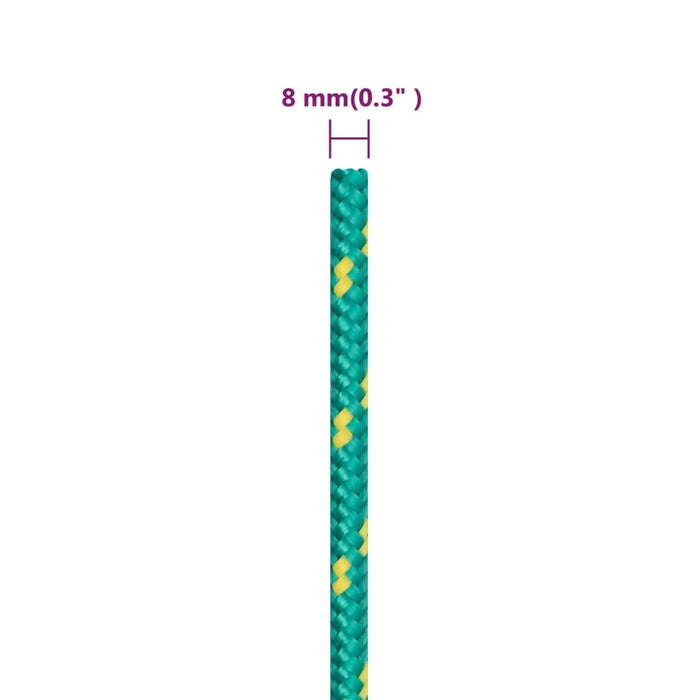 Corda per barca Verde 8 mm 100 m in Polipropilene 152715