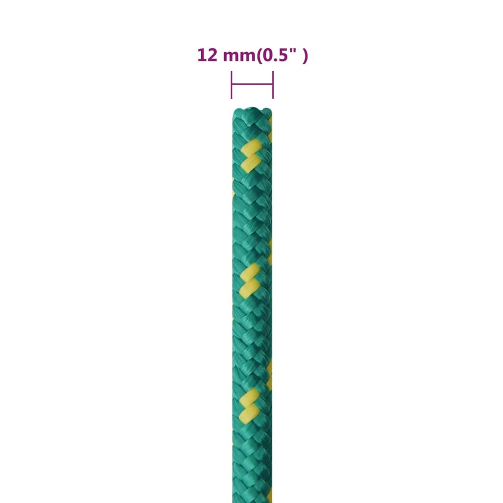 Corda Nautica Verde 12 mm 25 m in Polipropilene cod mxl 42885