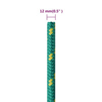 Corda Nautica Verde 12 mm 25 m in Polipropilene cod mxl 42885