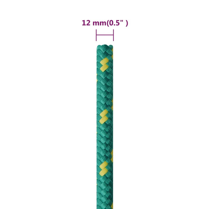 Corda Nautica Verde 12 mm 25 m in Polipropilene cod mxl 42885