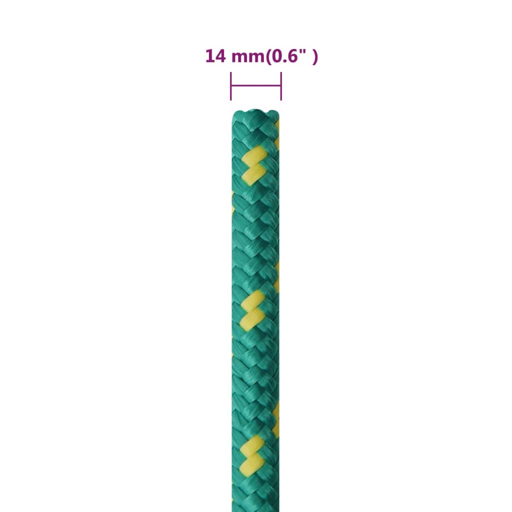 Corda Nautica Verde 14 mm 25 m in Polipropilene cod mxl 47182