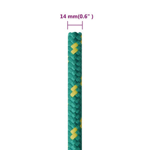 Corda Nautica Verde 14 mm 50 m in Polipropilene