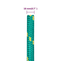 Corda Nautica Verde 18 mm 25 m in Polipropilene cod mxl 51542